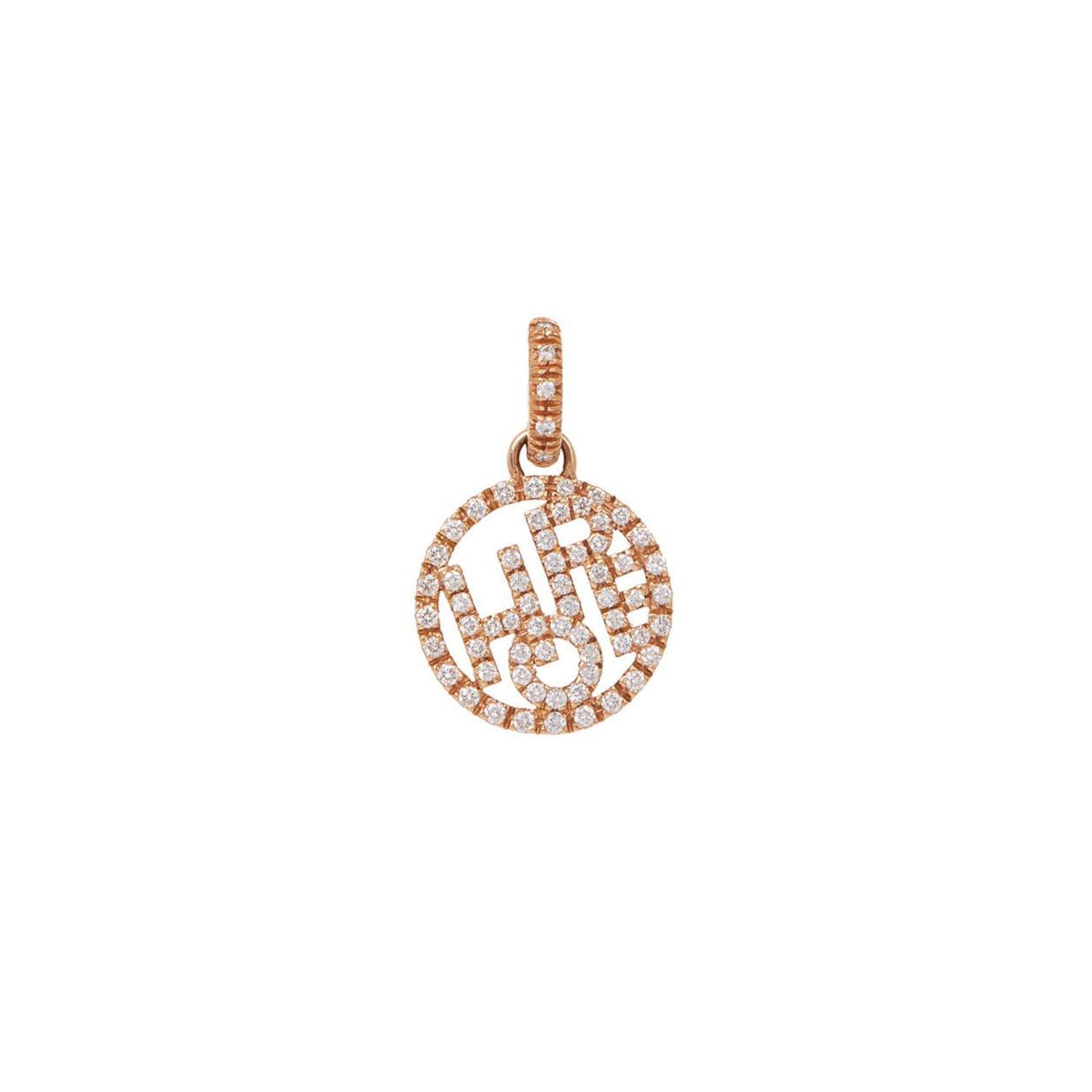 Hope Charm, Small, 18k Rose Gold with Diamond