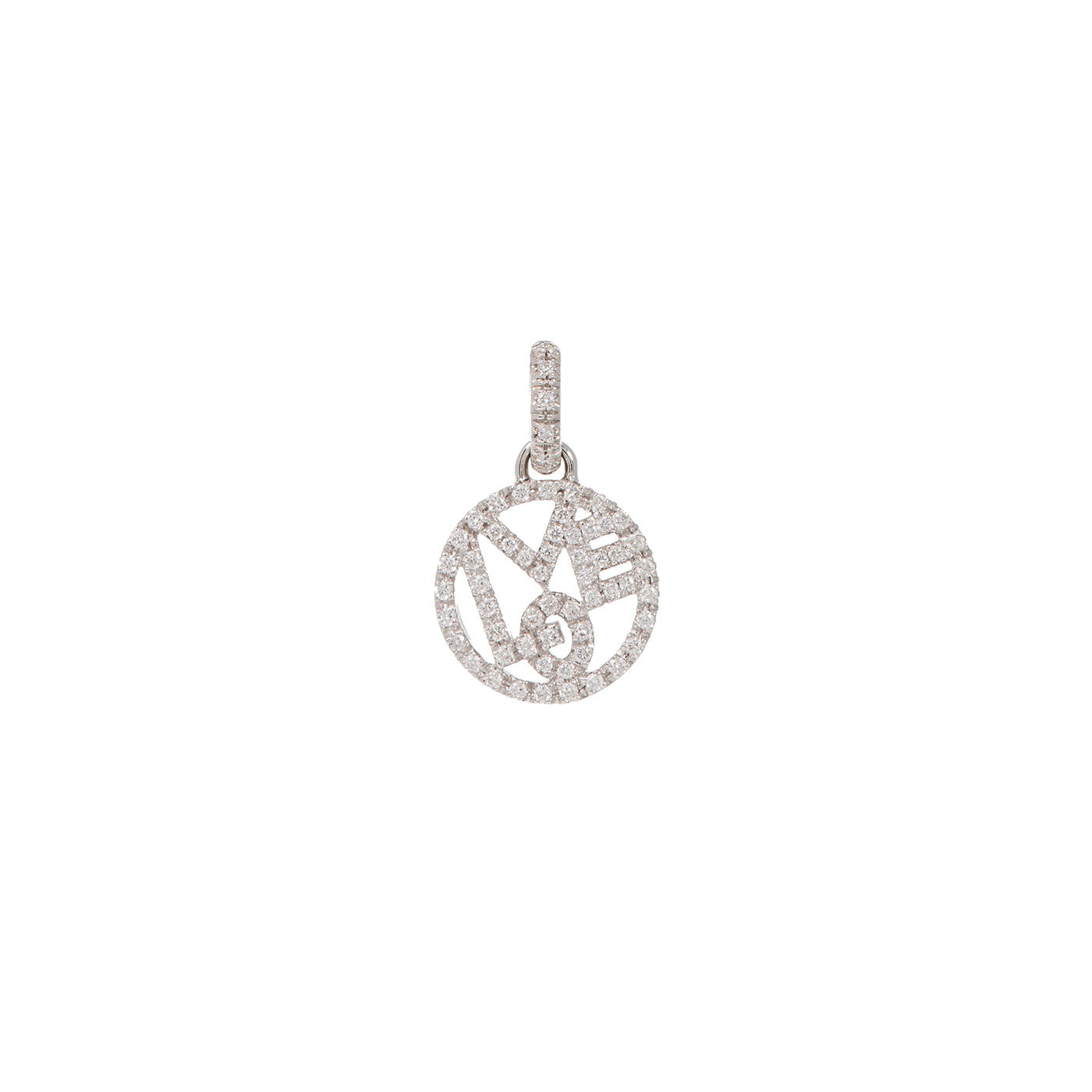 Love Charm with Diamonds - Small | White Gold / Regular | Charms