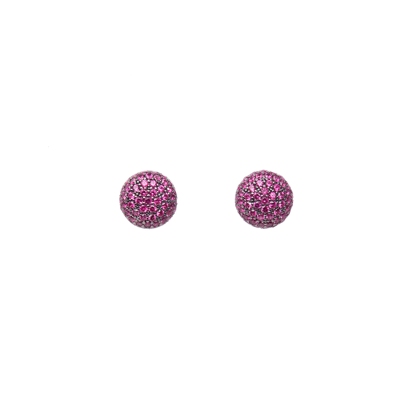 Perfect Pave Button Earrings