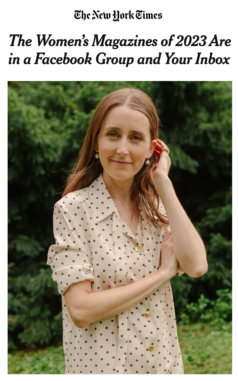 Becky Malinksy in pearl earrings for New York Times