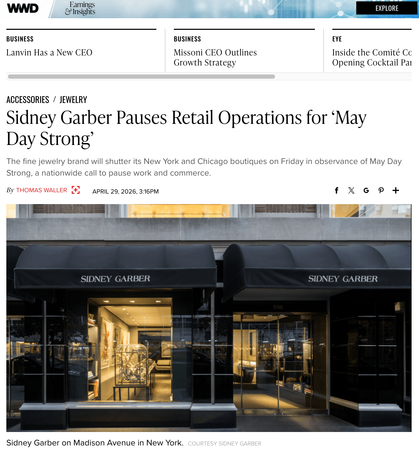 WWD, April 2026