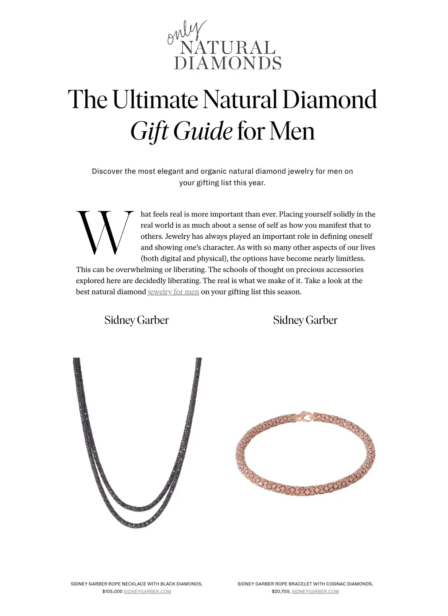 Only Natural Diamonds December 2024