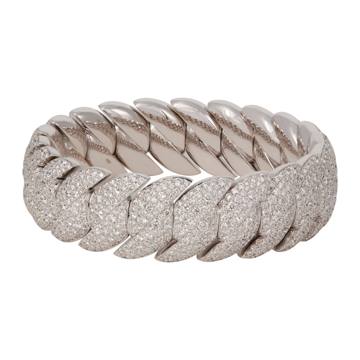 【定価55万円】SIRKEL BRACELET WITH DIAMOND Wave Link Bracelet with Diamonds - Sidney Garber