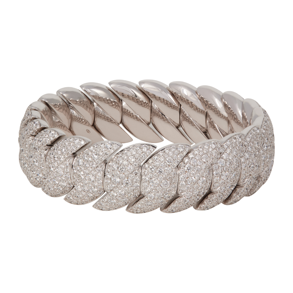 【定価55万円】SIRKEL BRACELET WITH DIAMOND Wave Link Bracelet with Diamonds - Sidney Garber