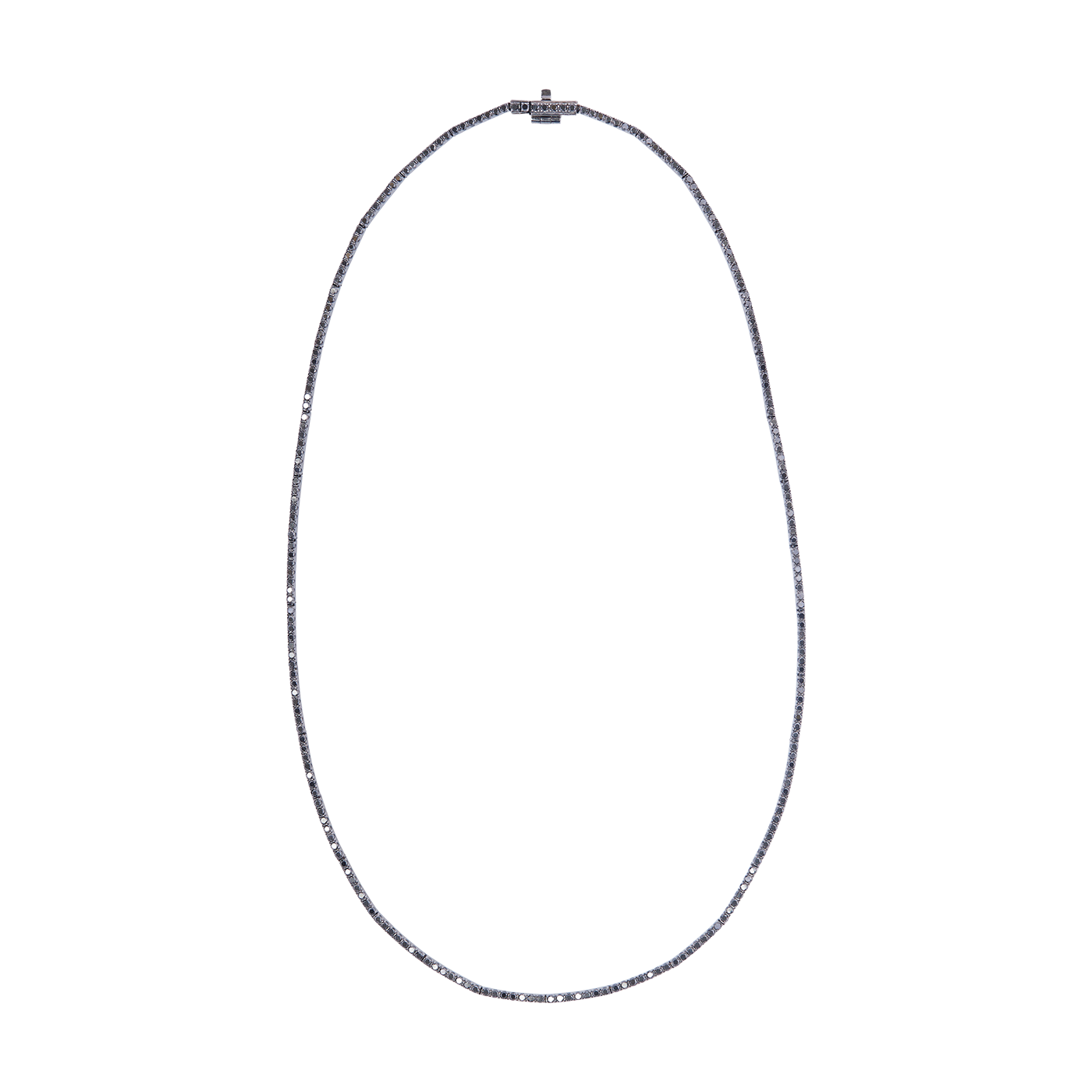 Lyra Diamond Necklace | White Gold with Black Diamonds / 15 in (38 cm) | Necklaces