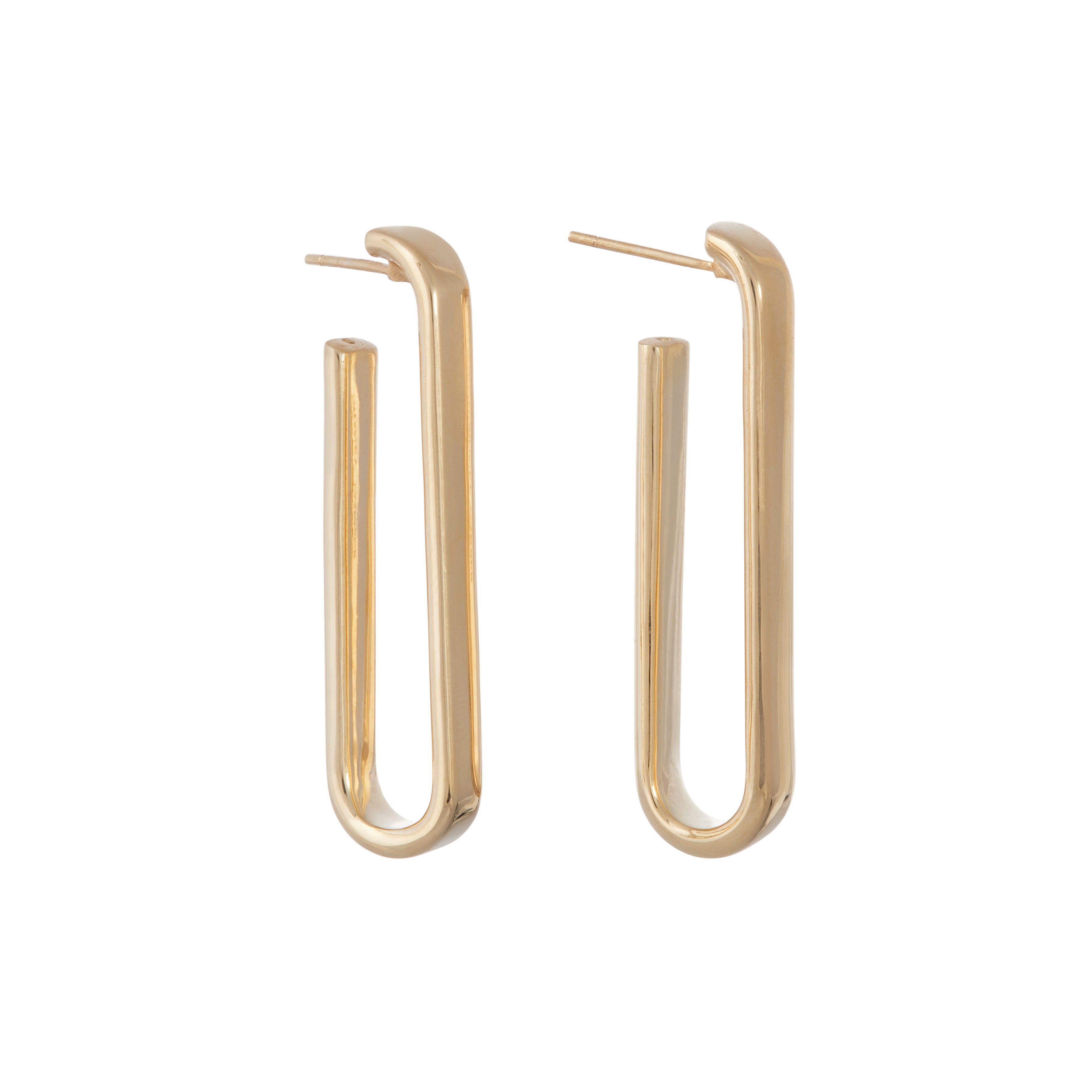 Wide Paperclip Hoop Earrings