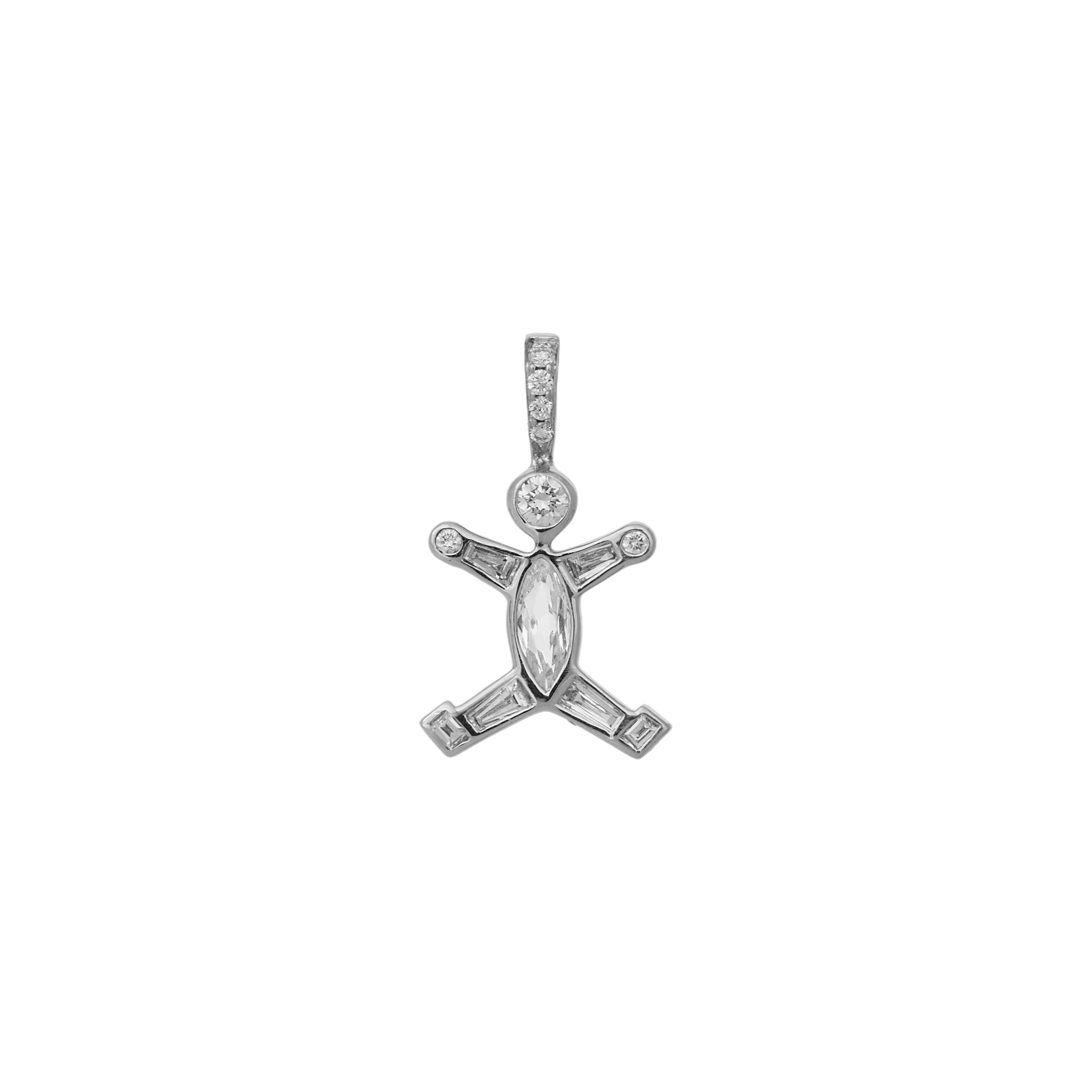 Baby Boy Charm | White Gold | Charms