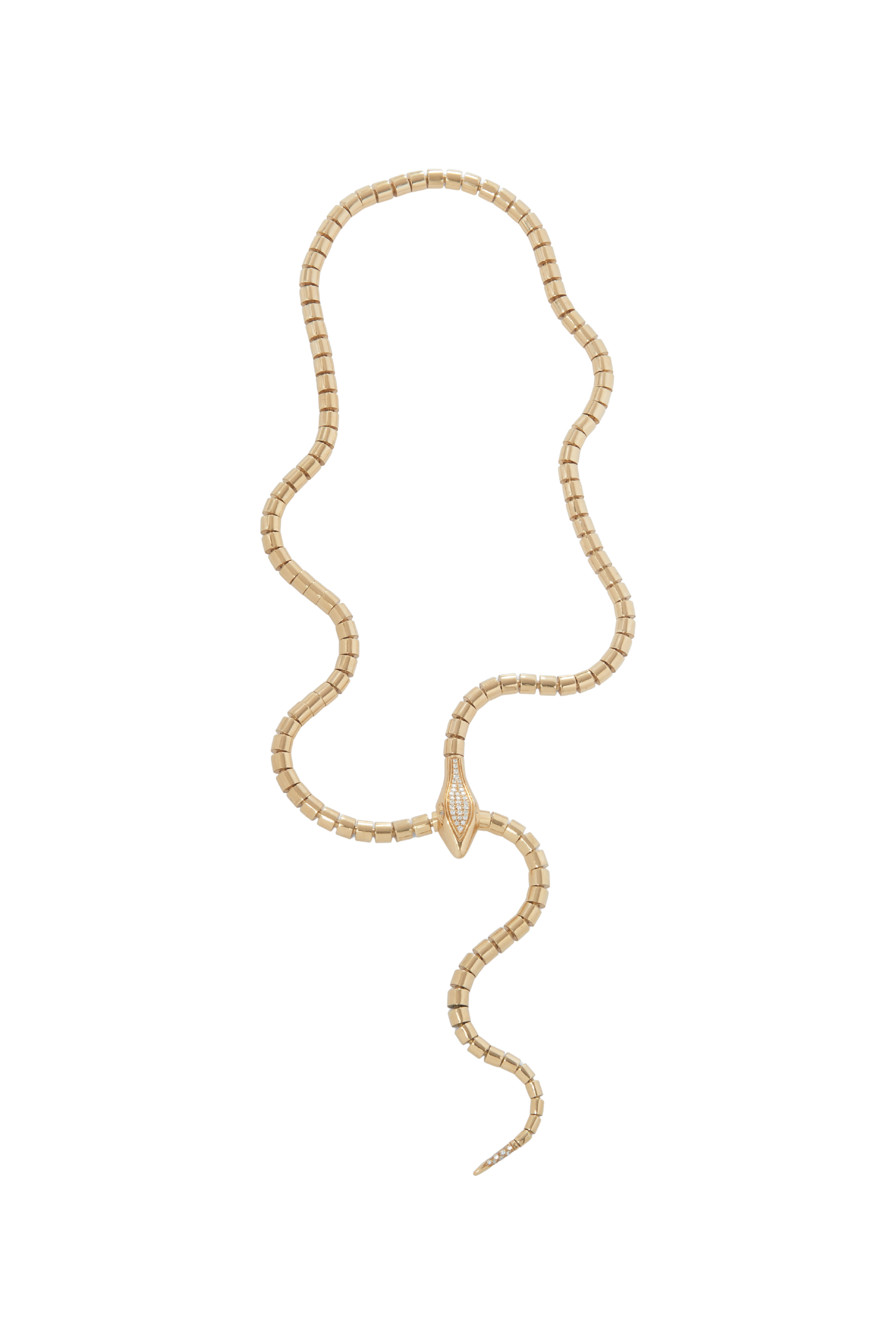 Wrap Around Snake Lariat with Diamonds