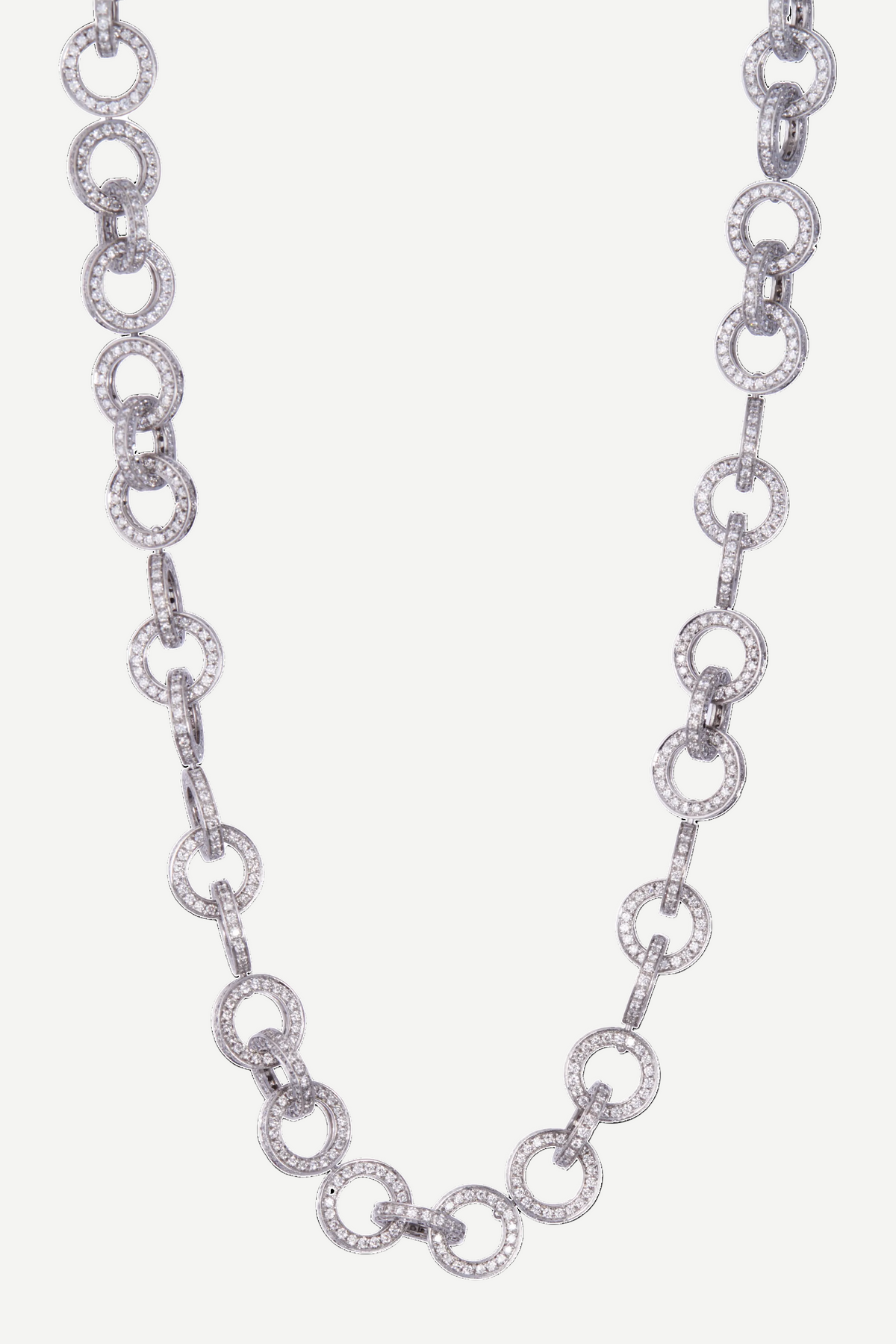 Circles Necklace with Diamonds