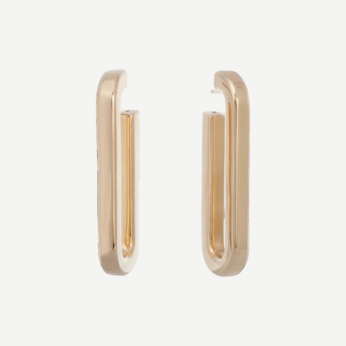 Wide Paperclip Hoop Earrings | Yellow Gold / Wide | Earrings