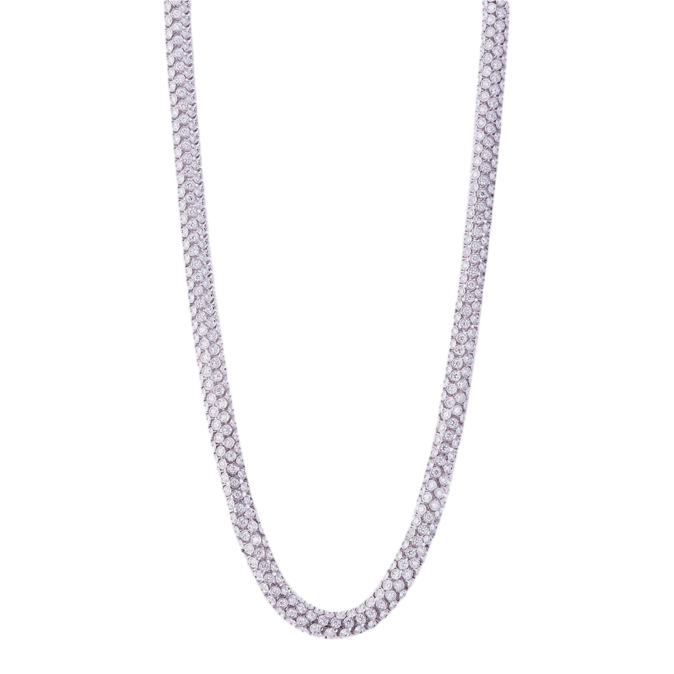 Lunetta Necklace with Diamonds | White Gold / 36 in (91.5 cm) | Necklaces