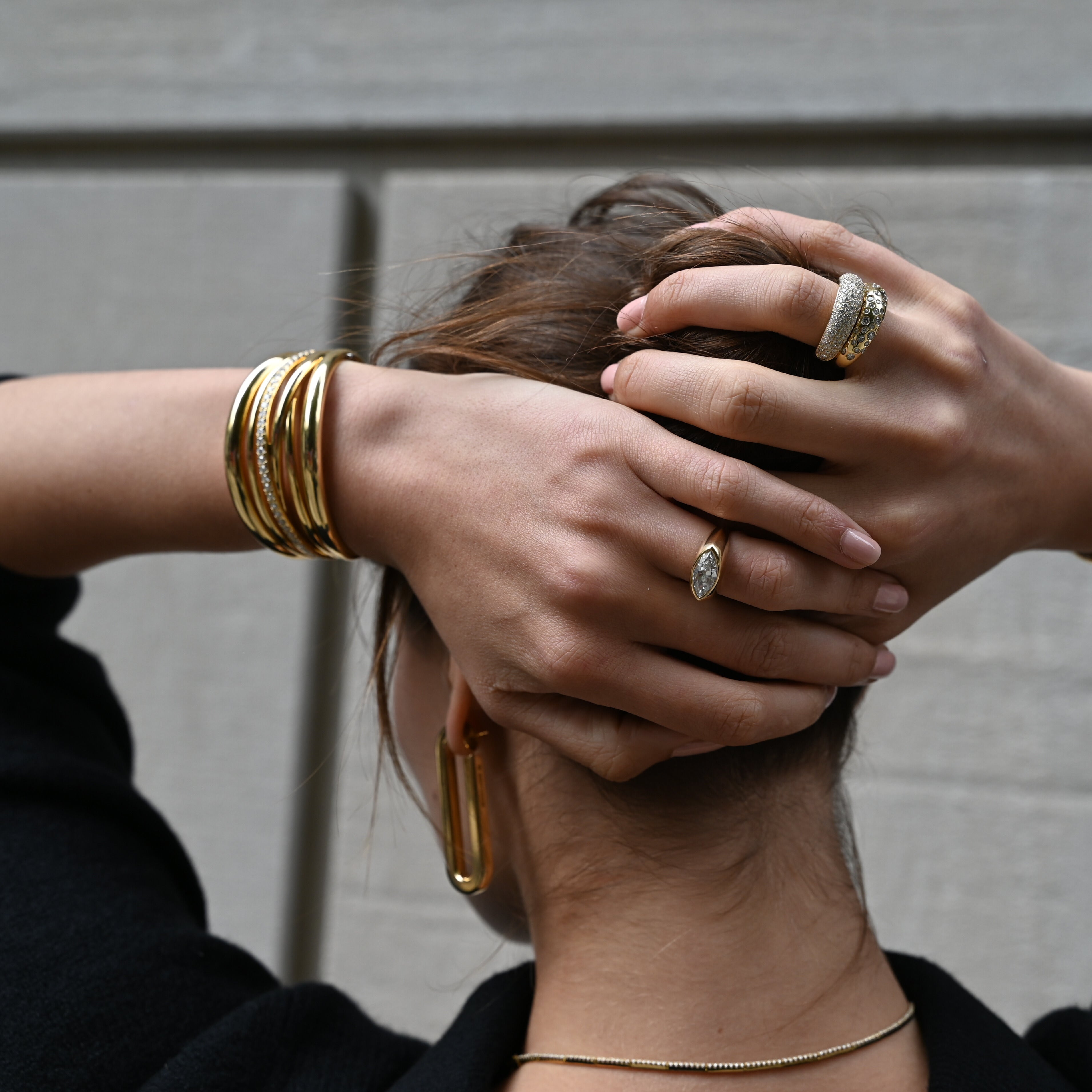 Diamond Accent Scribble Bracelet