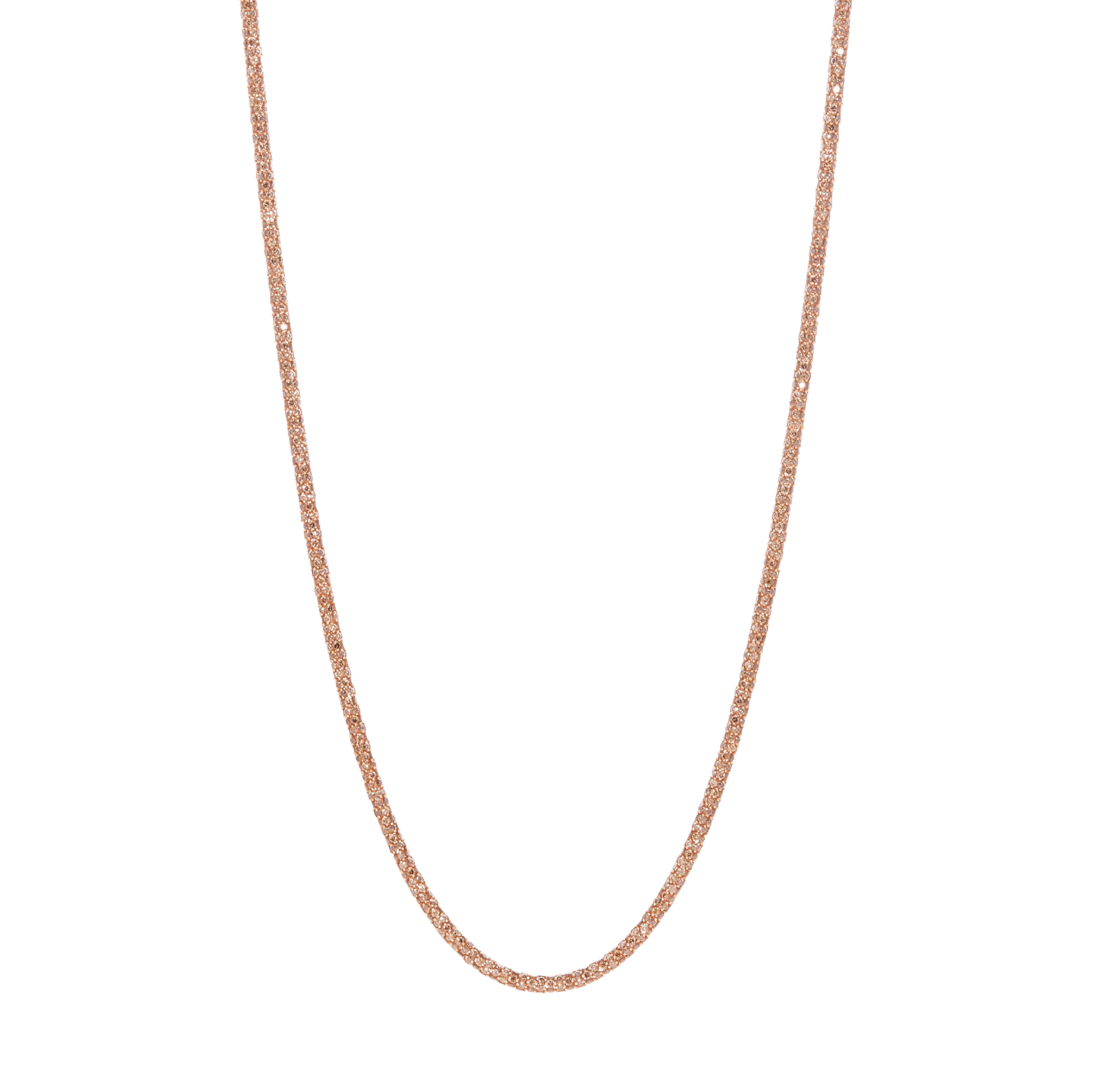 Cognac Diamond Rope Necklace