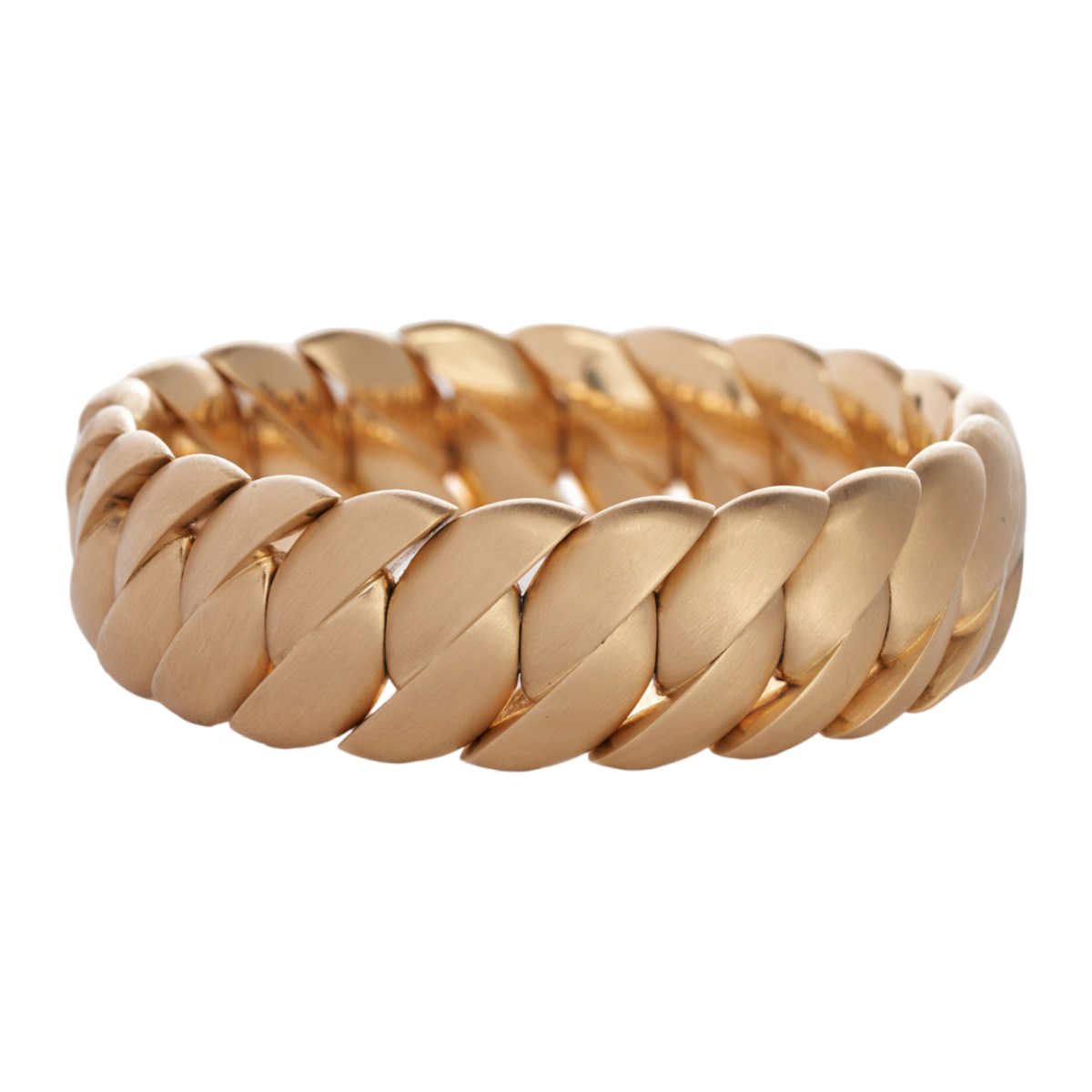 Wave Link Bracelet | Yellow Gold / 6.7 in (17 cm) | Bracelets