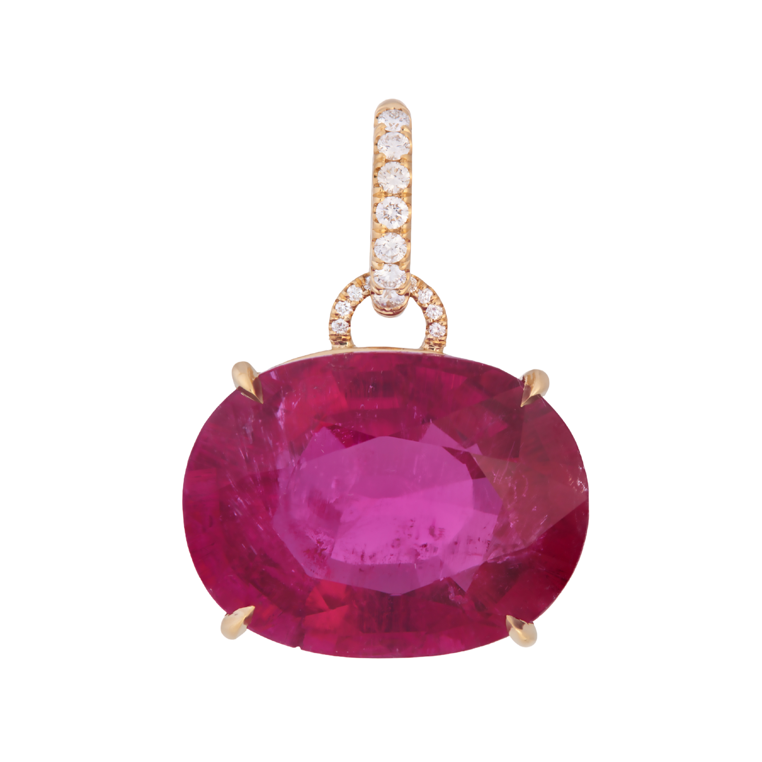 Oval Rubellite Pendant