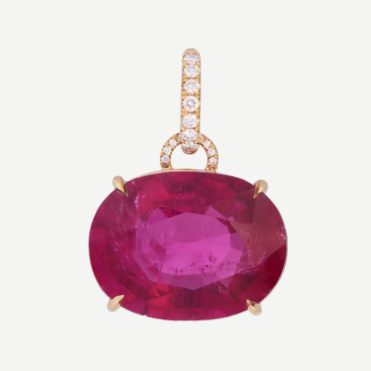 Oval Rubellite Pendant