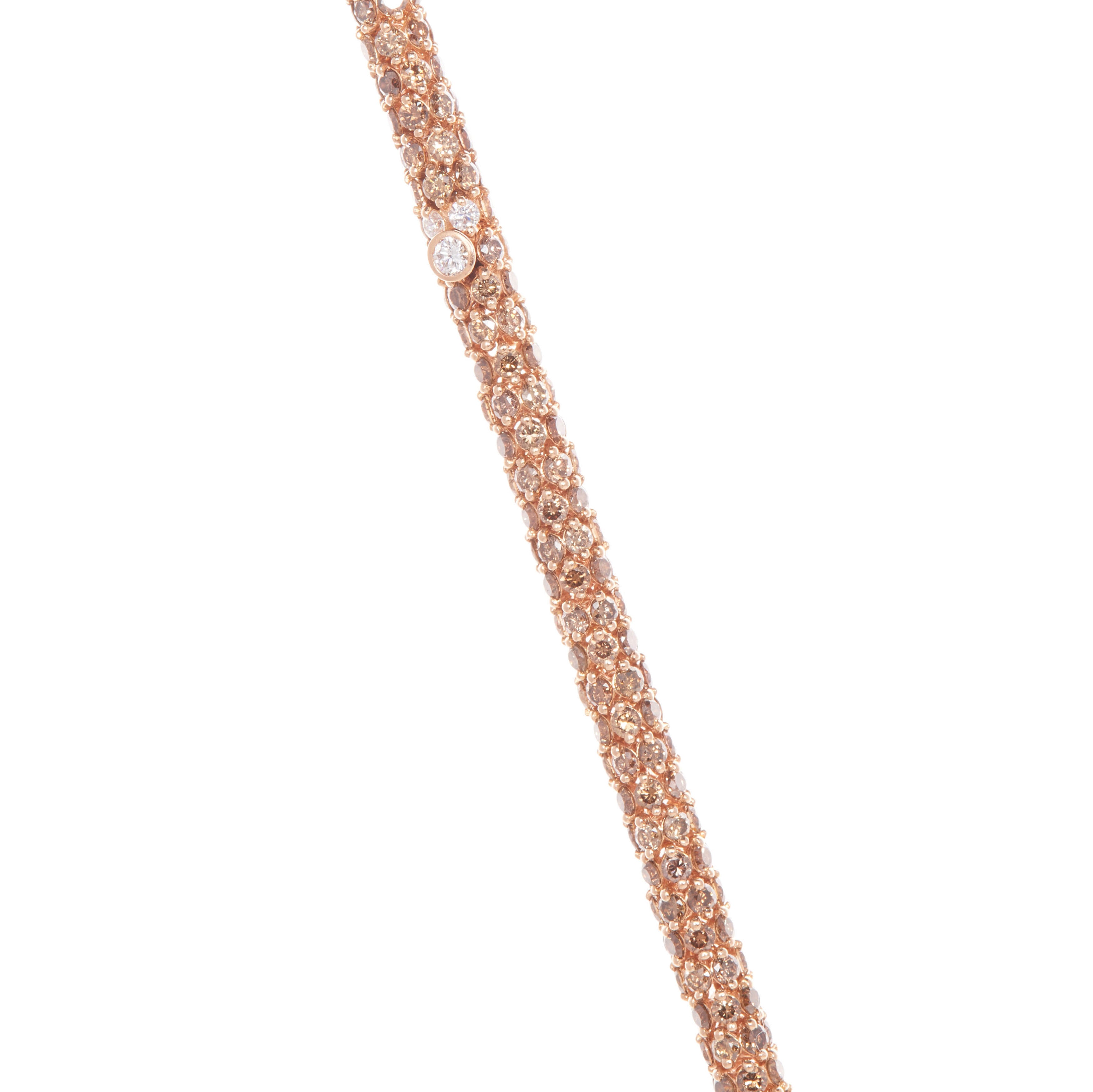 Cognac Diamond Rope Necklace
