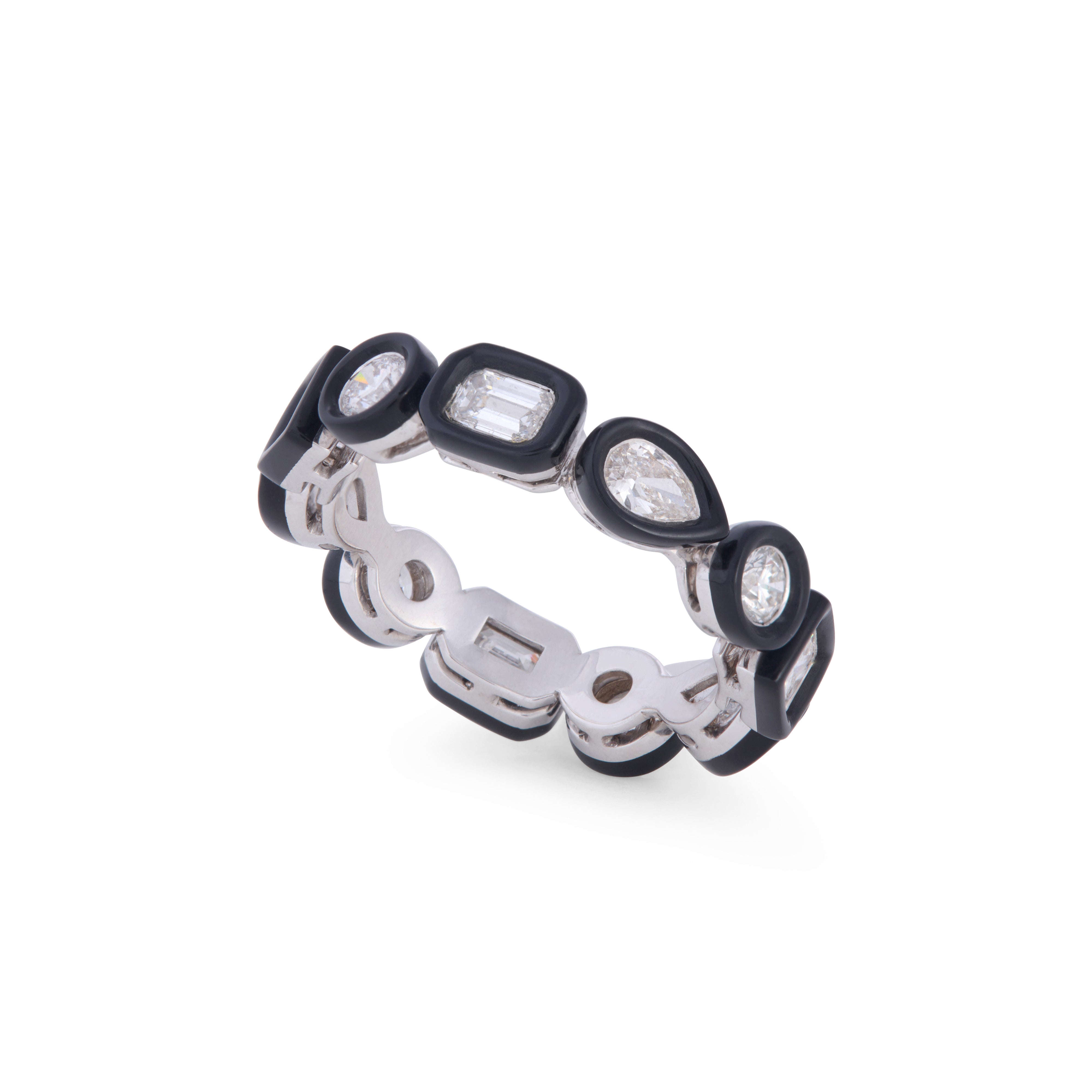 Enamel Multi Shape Ring