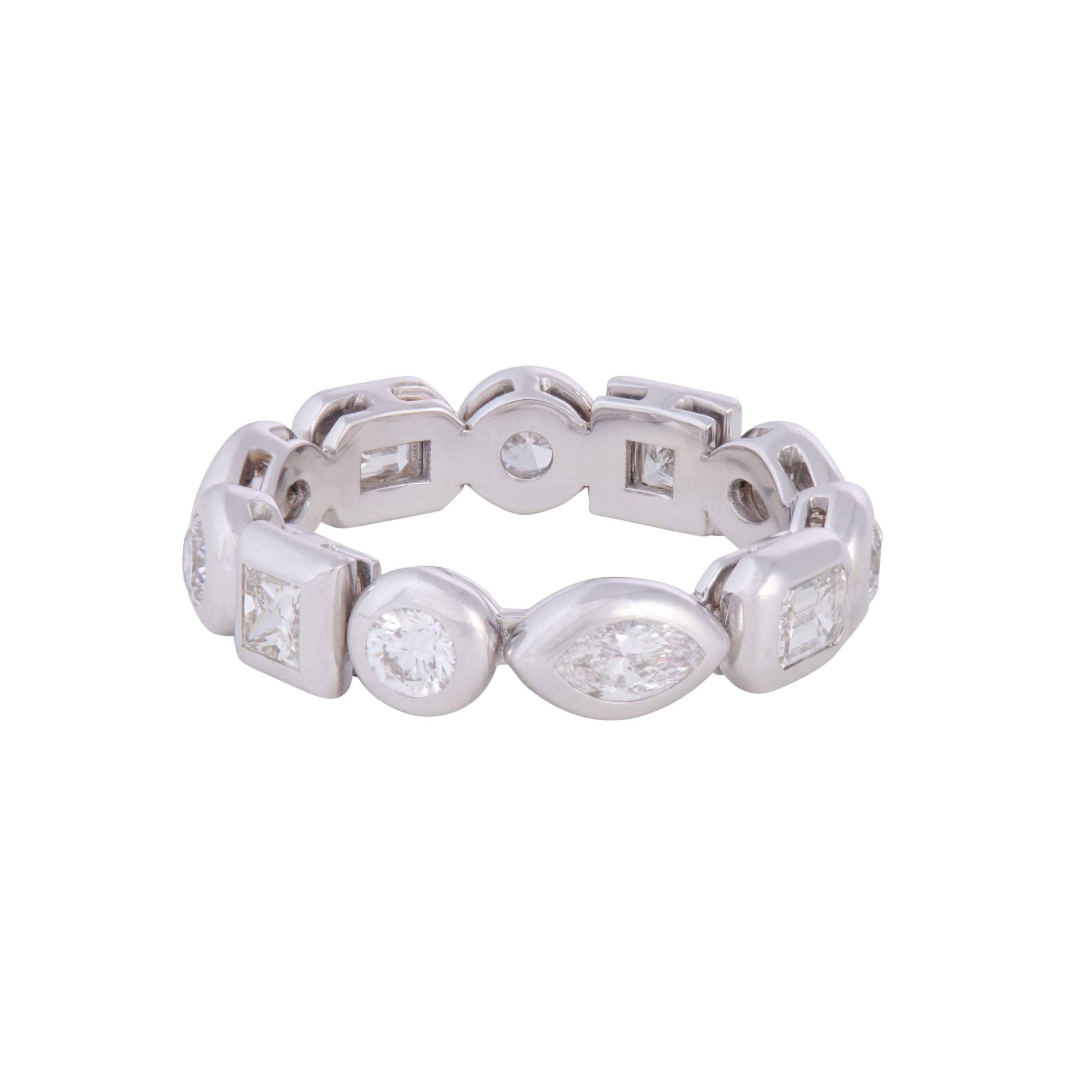 White Gold Multi Shape Ring