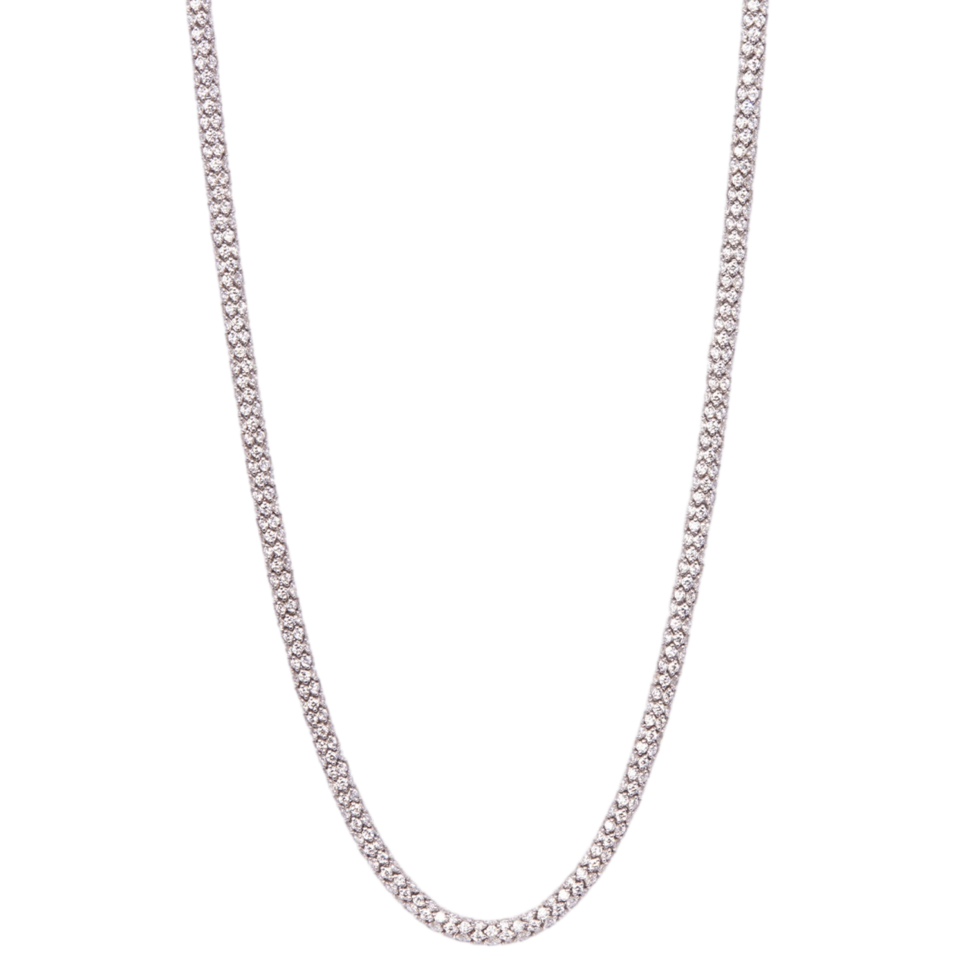 Rope Necklace with Diamonds | White Gold with Diamonds / 36 in (91.5 cm) | Necklaces