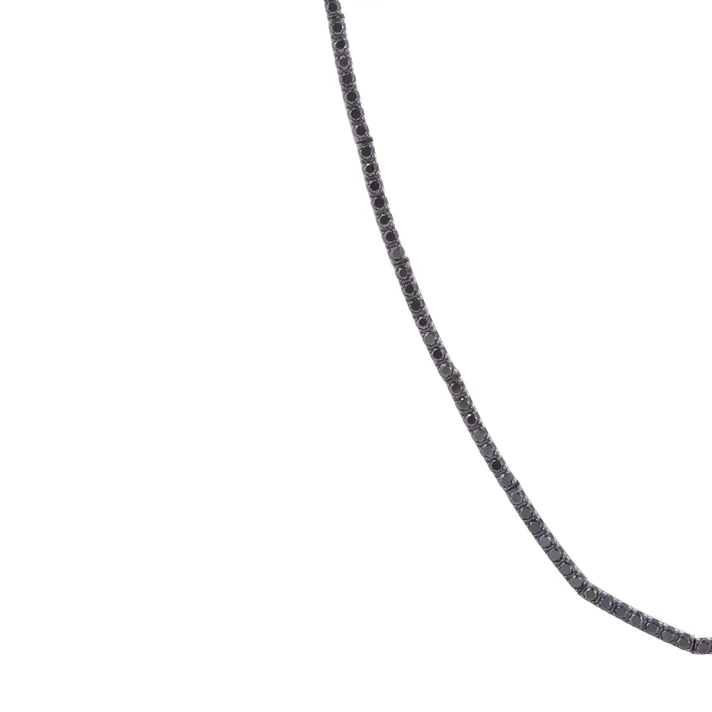 Lyra Diamond Necklace | White Gold with Black Diamonds / 15 in (38 cm) | Necklaces