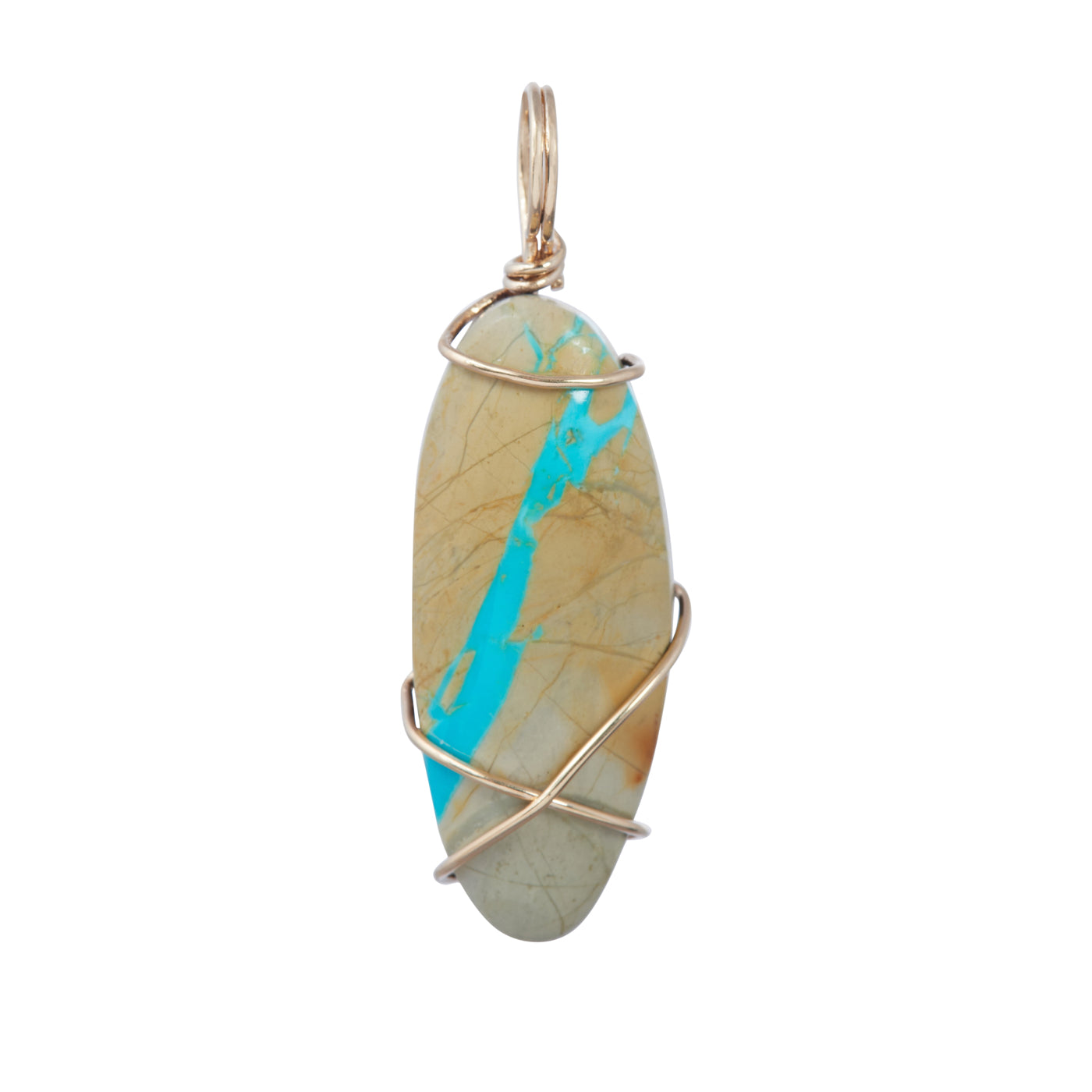 Blue Ribbon Turquoise Pendant