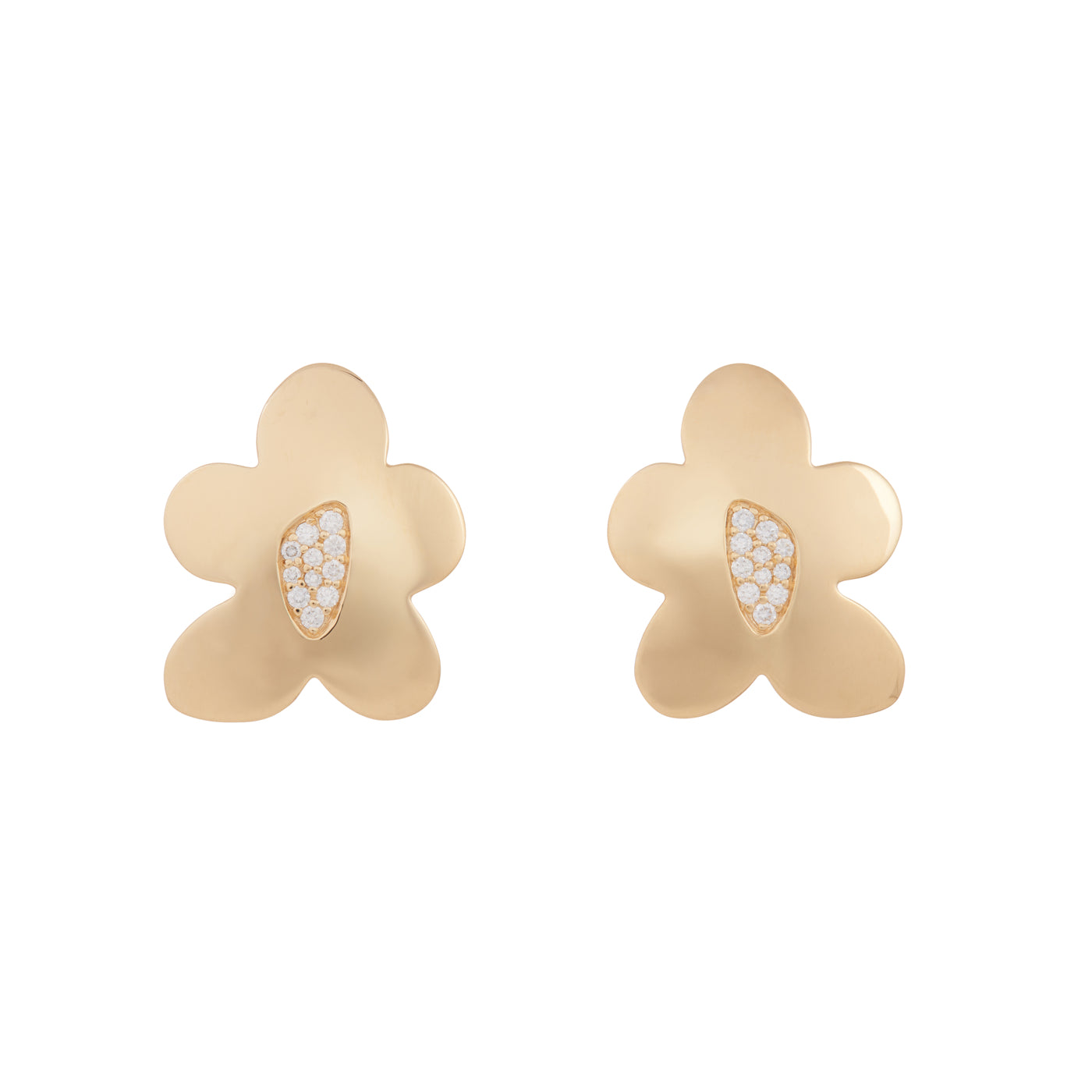 Preorder - Arcadia Diamond Flower Clip On Earrings