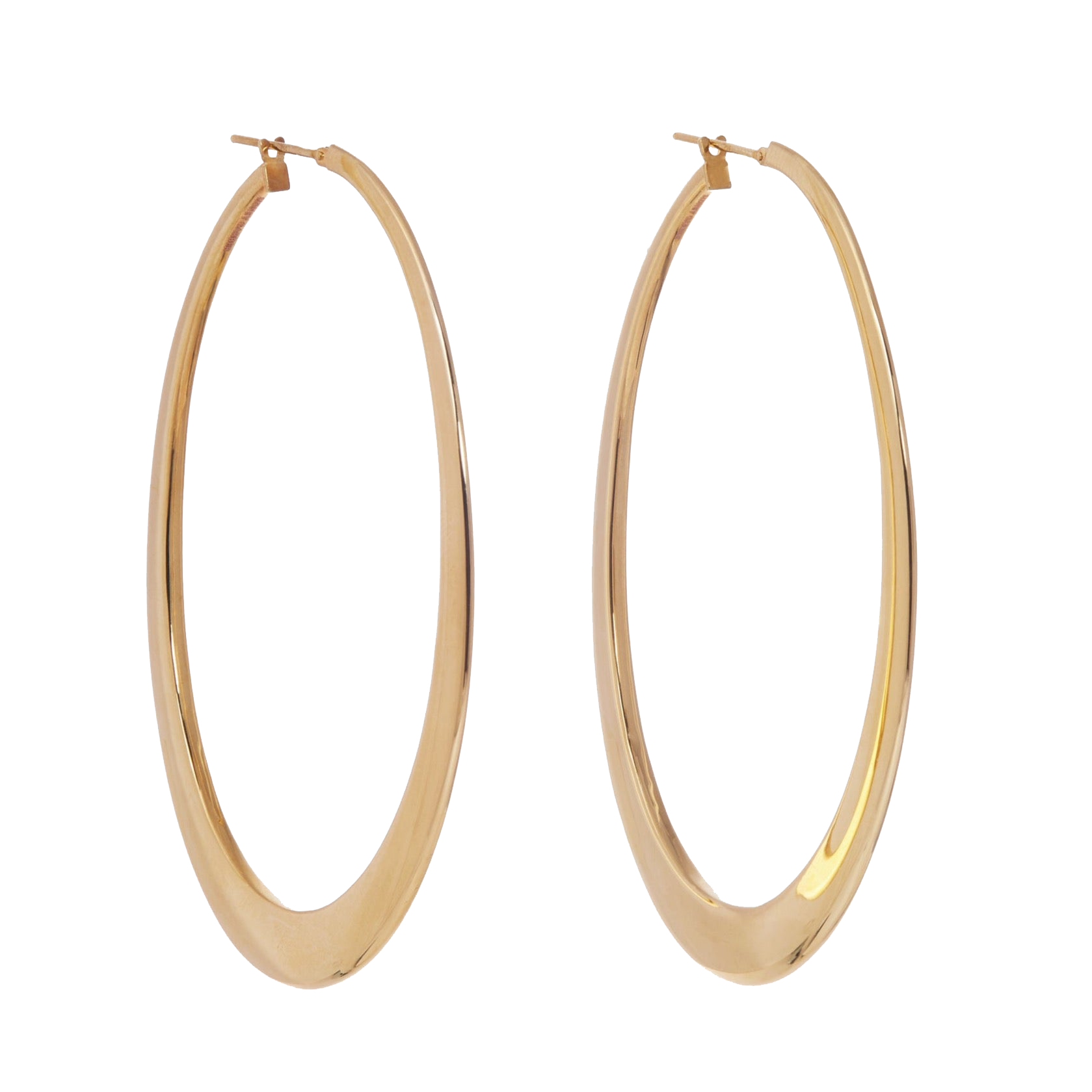 Crescent Hoop Earrings | Yellow Gold | Earrings