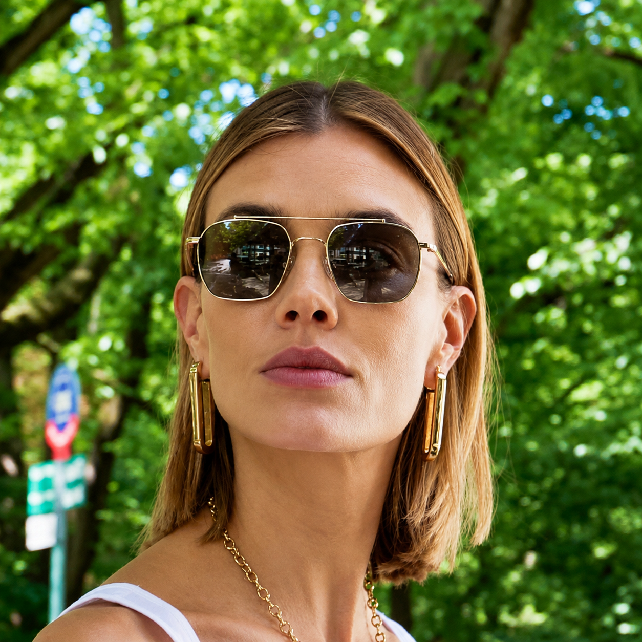 Wide Paperclip Hoop Earrings