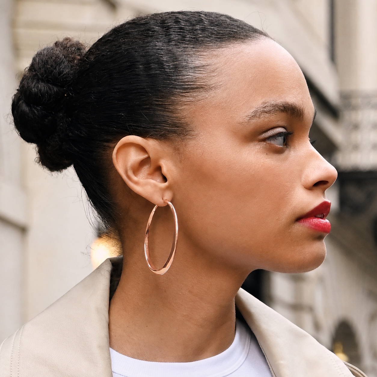 Oval Hoop Earrings