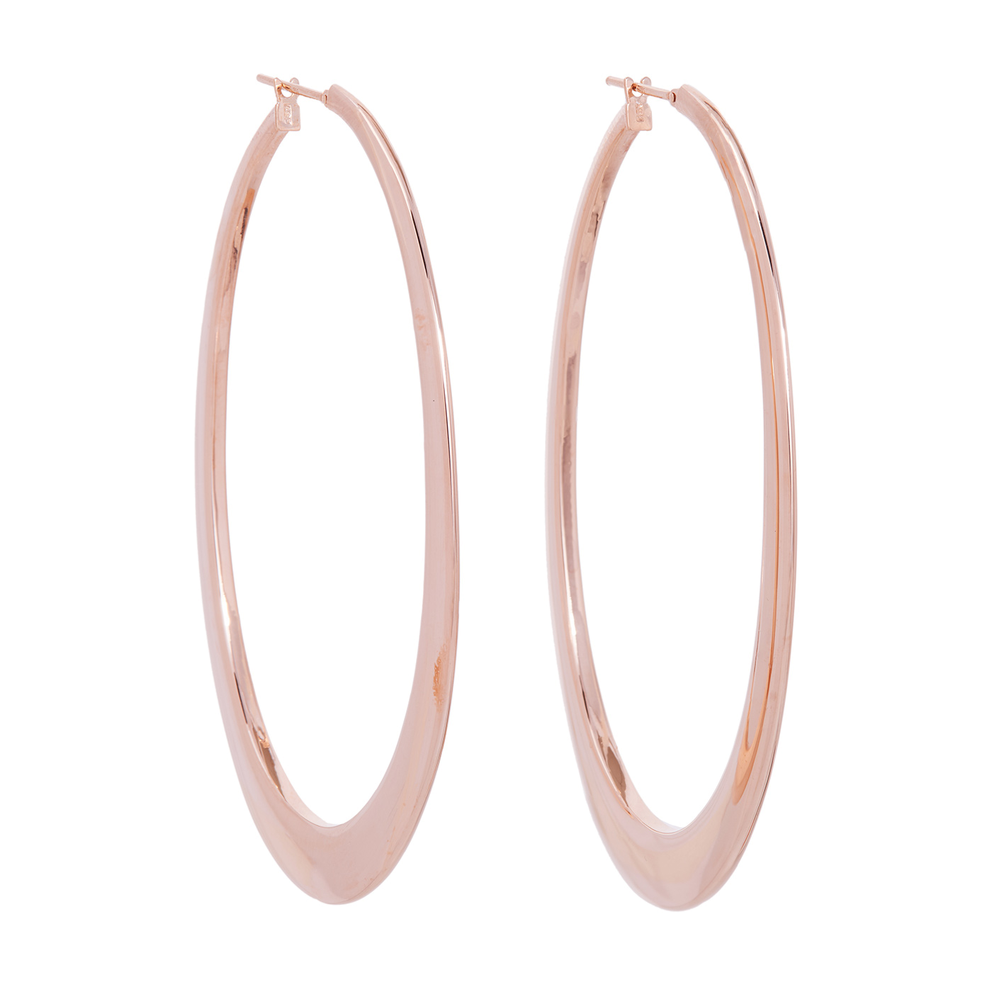 Crescent Hoop Earrings | Rose Gold | Earrings