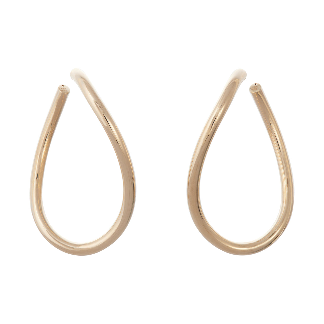Curved Oval Hoop Earrings