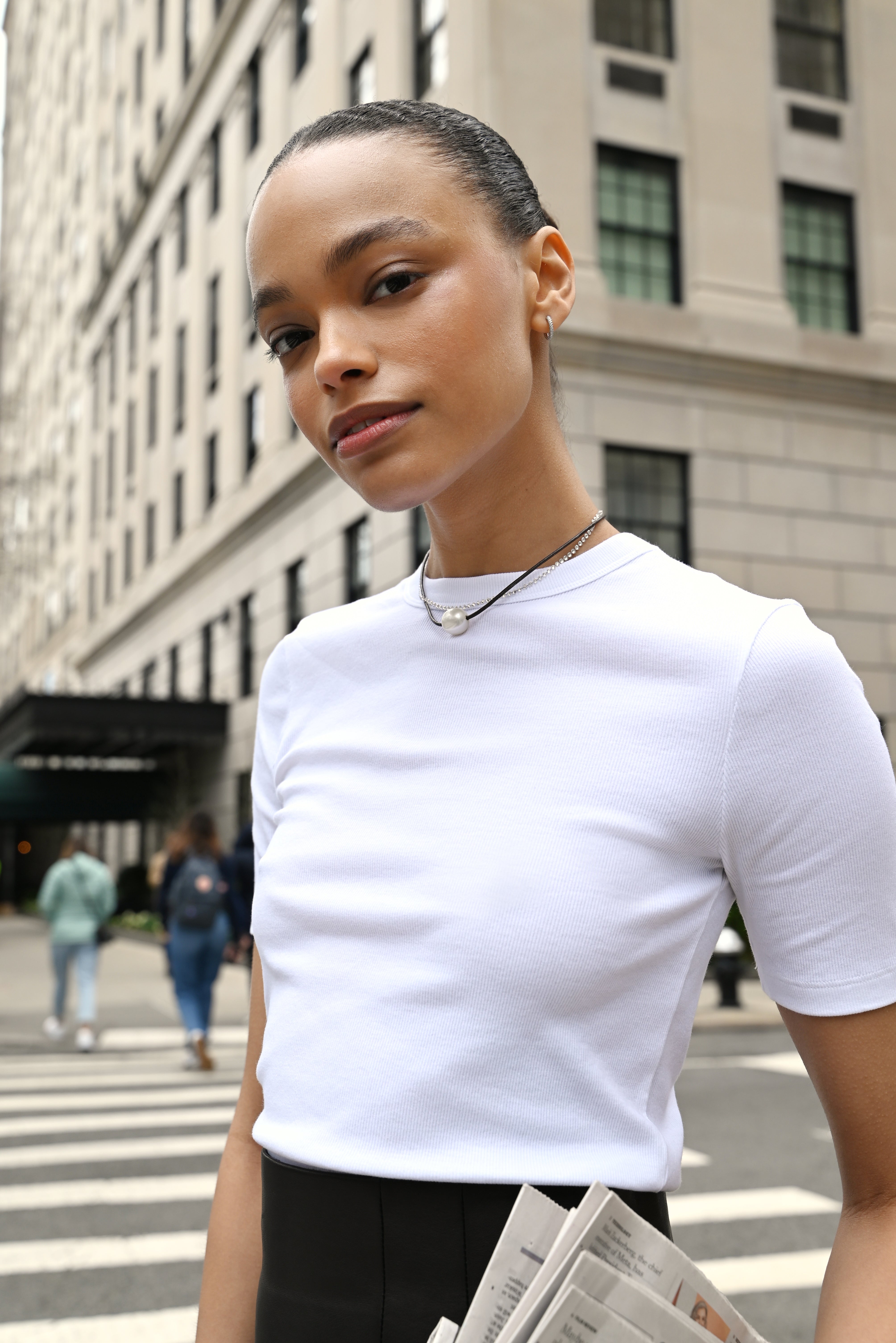 Diamond Pierced Stone Necklace