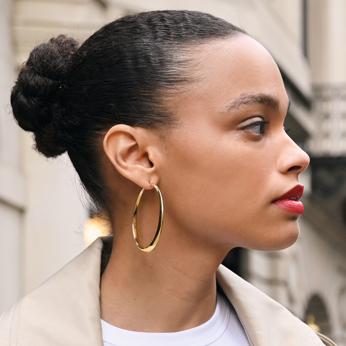Oval Hoop Earrings