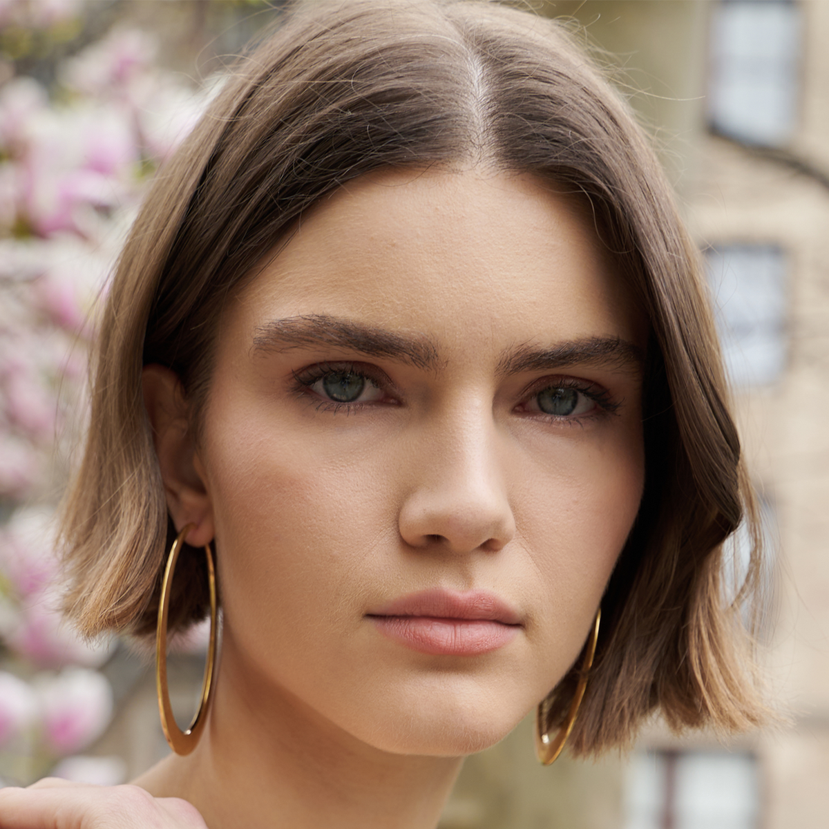 Crescent Hoop Earrings