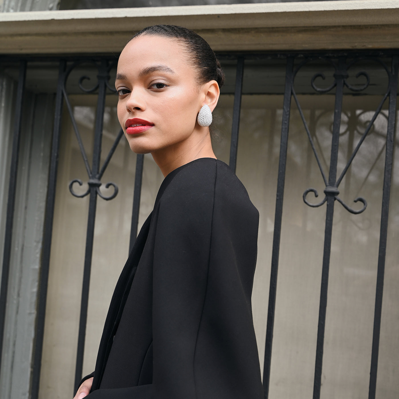 Diamond Large Anjou Earrings