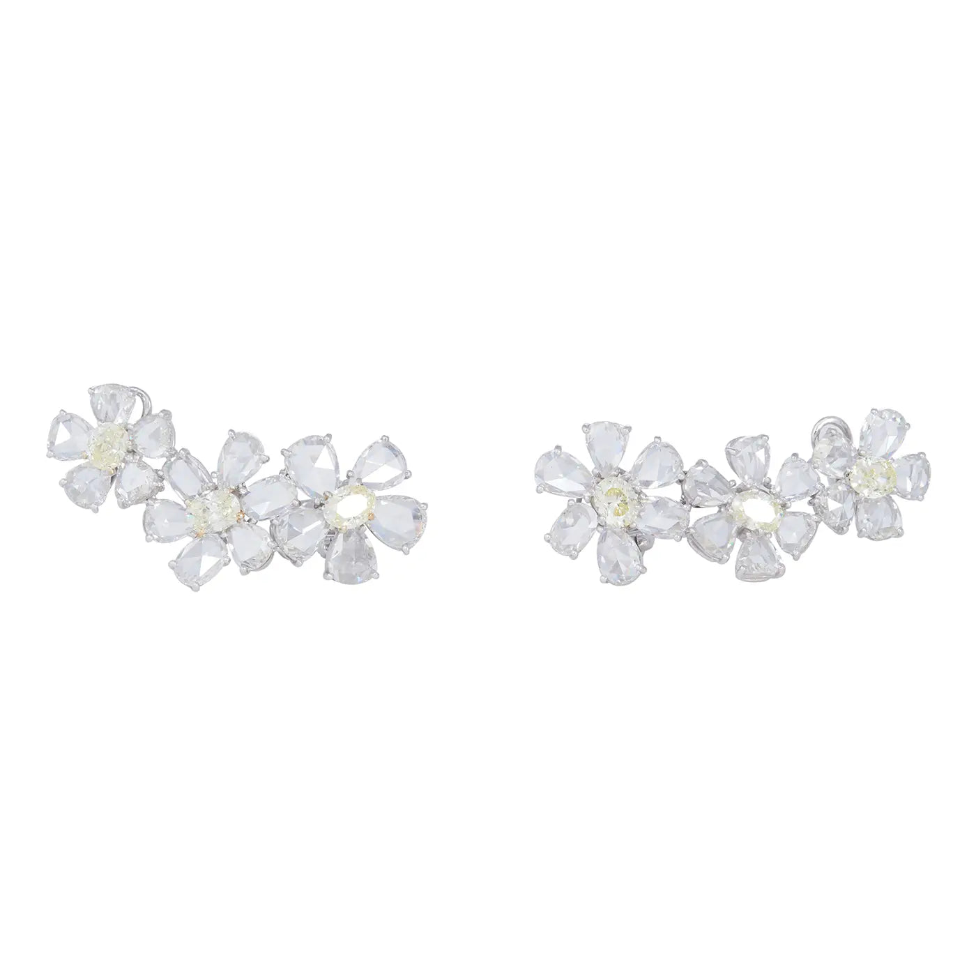 Petal Earrings with Diamonds | Earrings