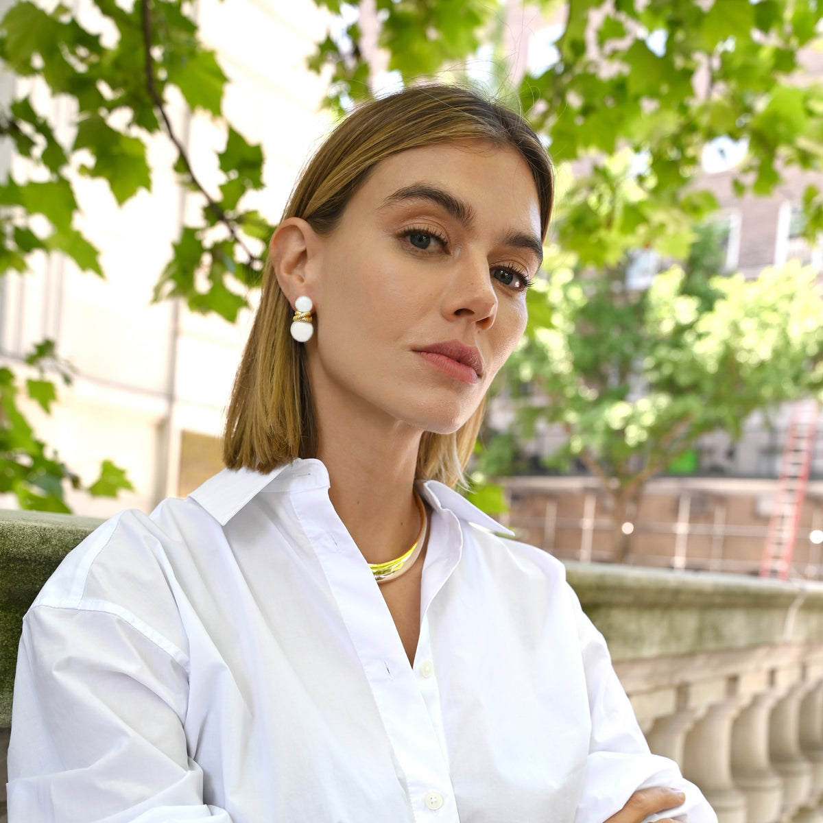 Double Jade Earrings
