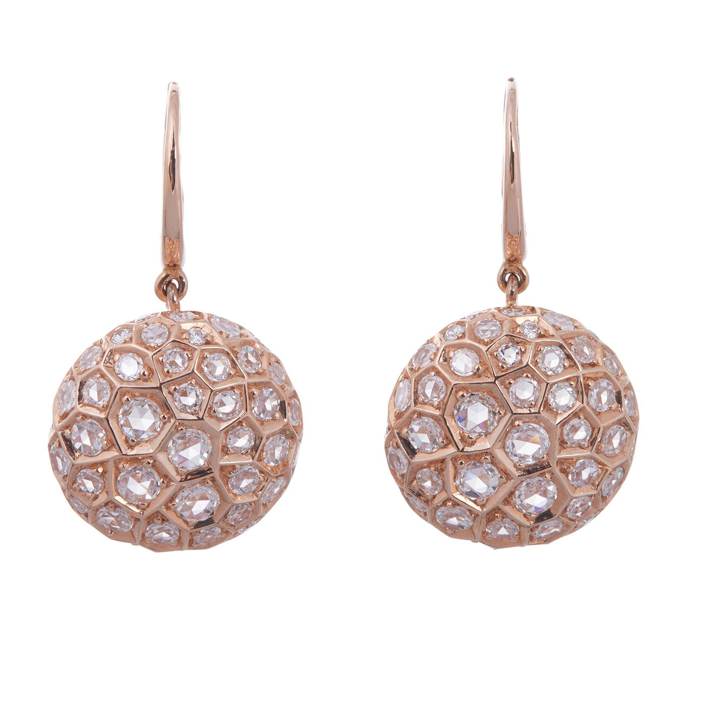 Honeycomb Earrings with Diamonds - Large | Earrings