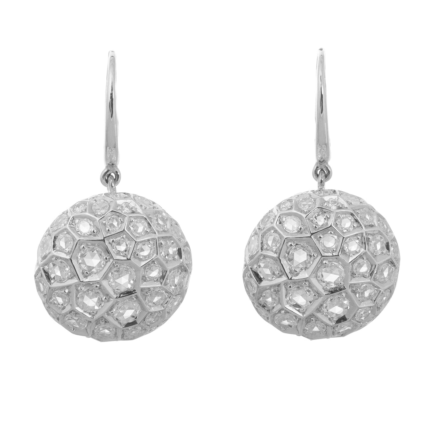 Honeycomb Earrings with Diamonds - Large | Earrings