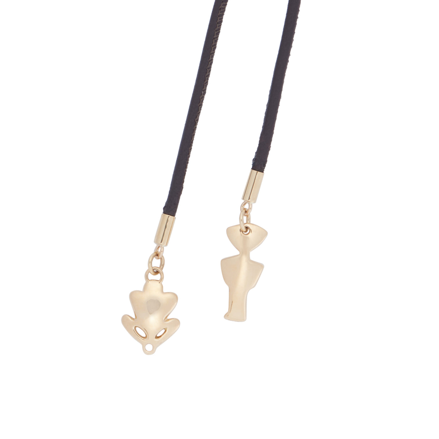 Preorder - Harmonia Leather and Gold Lariat Necklace