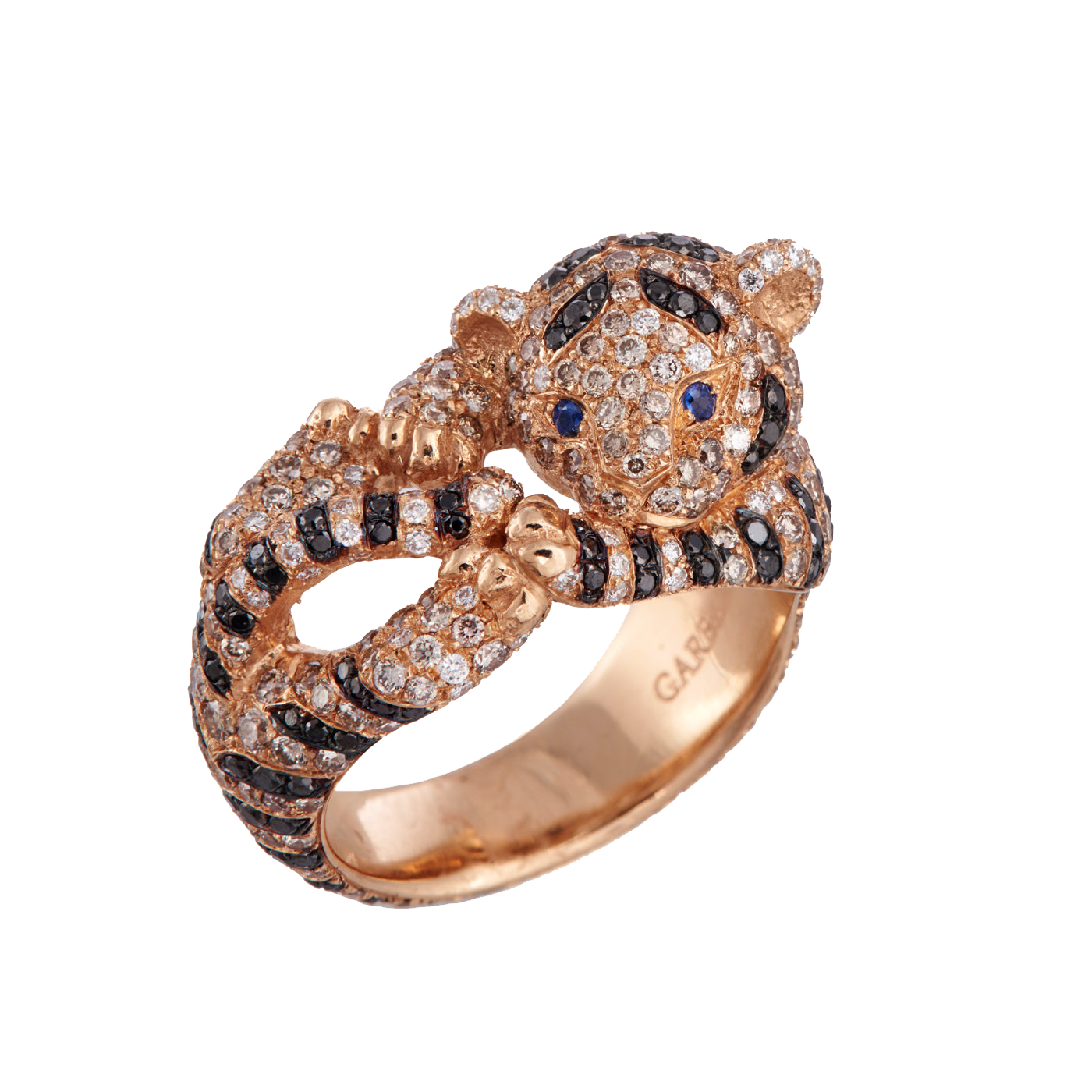 Kitty Kat Ring with Diamonds & Sapphires | Rose Gold | Rings Rings