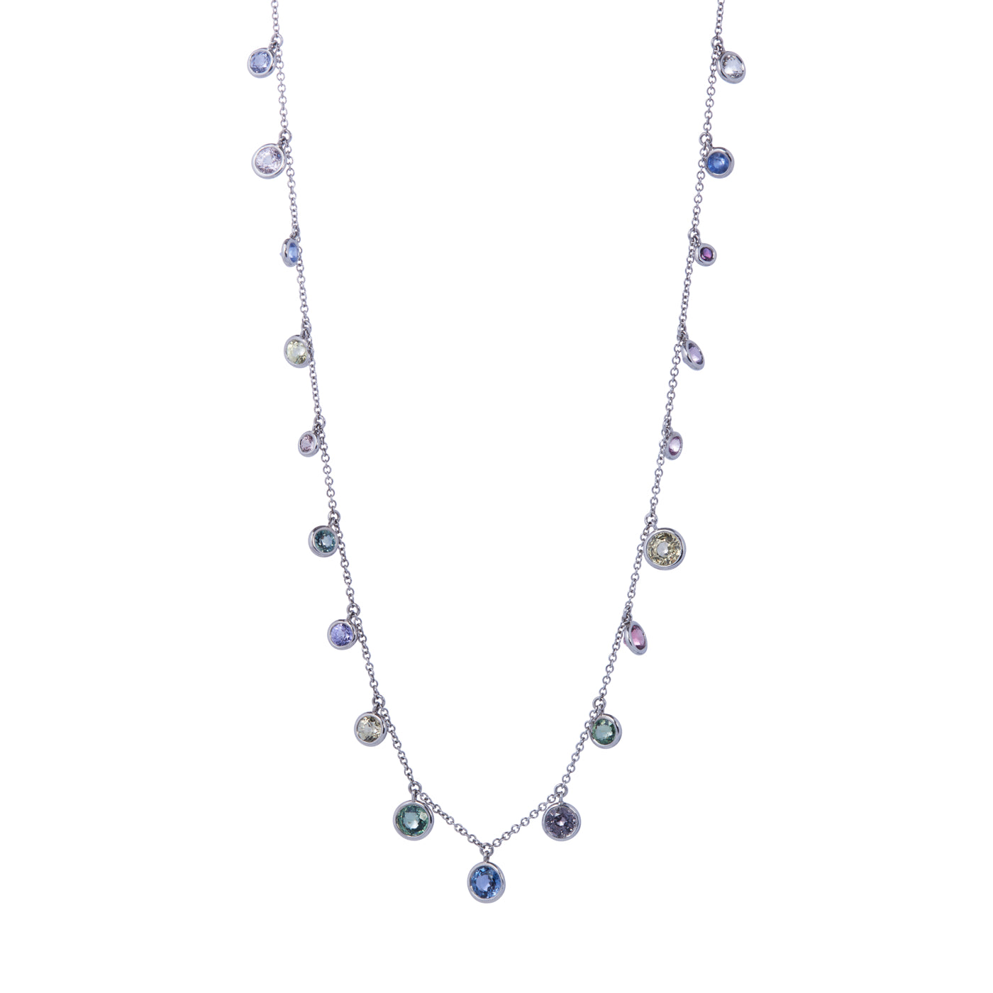 Multi Color Sapphire Odette Necklace