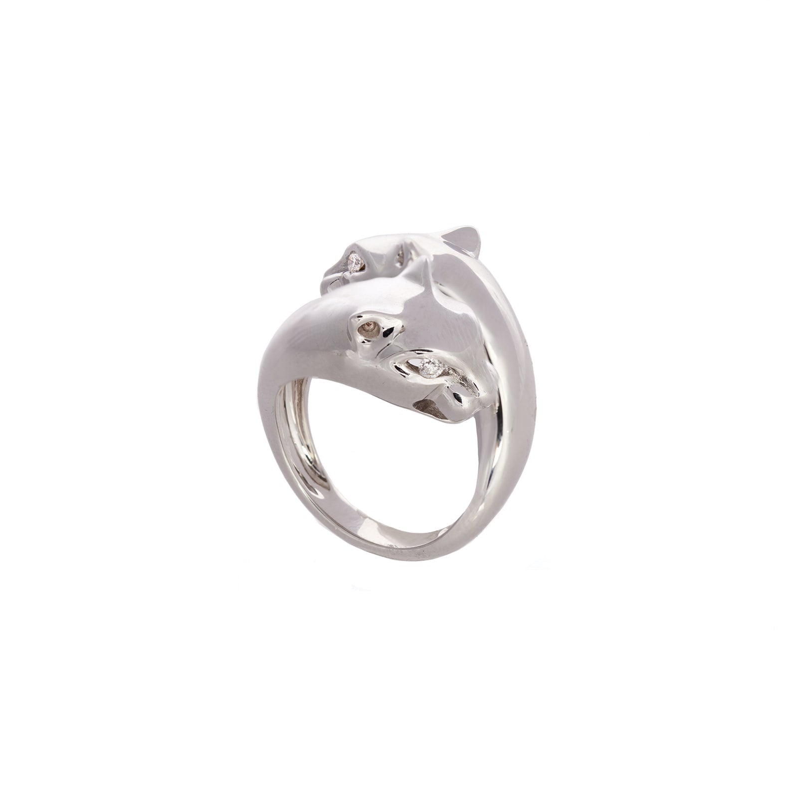 Petite Passionate Panther Ring in White Gold with Diamonds | White Gold | Rings