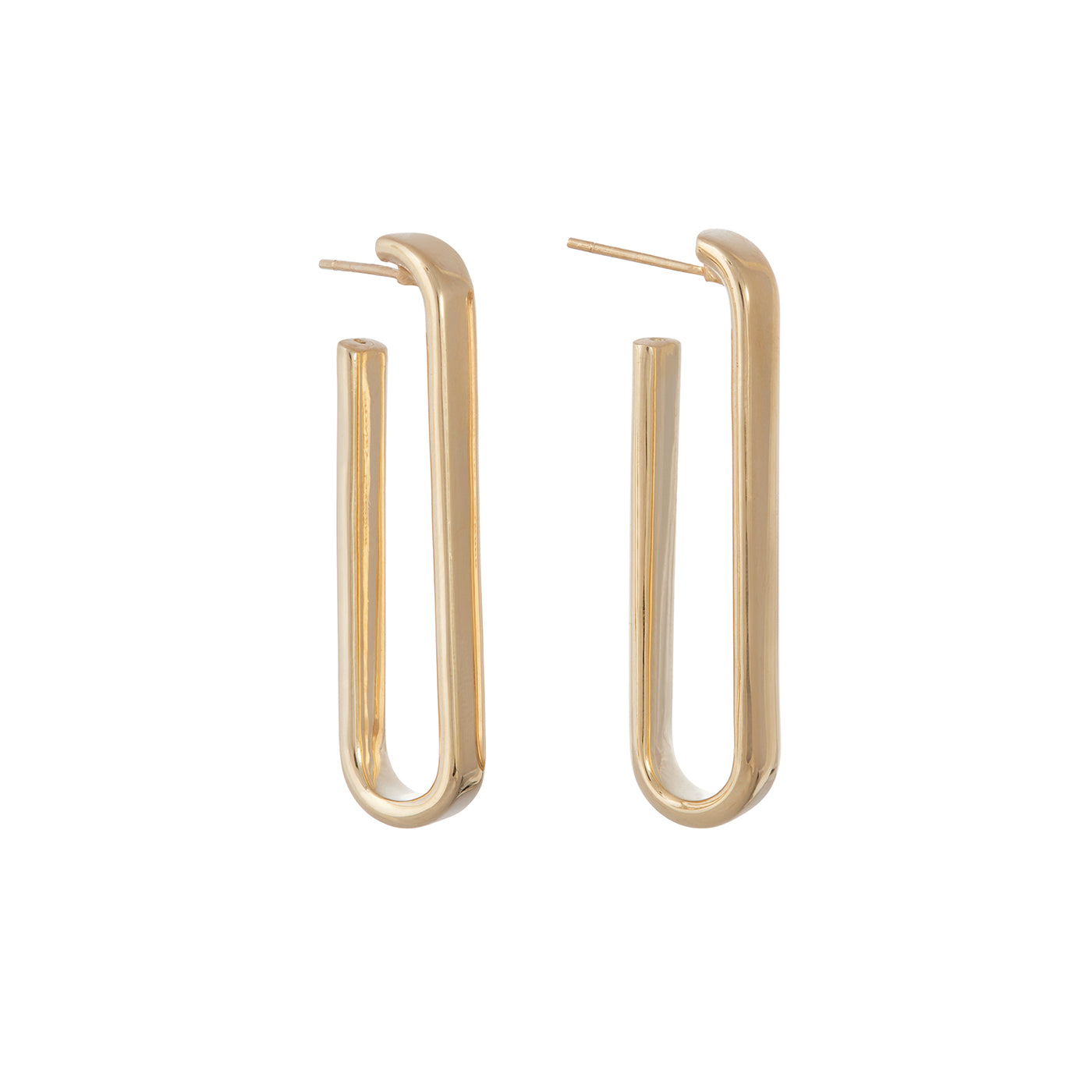 Paperclip Hoop Earrings | Yellow Gold / Regular | Earrings Earrings