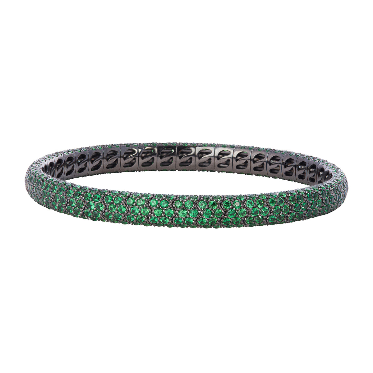 Pavé Stretch Bracelet with Tsavorites | Bracelets