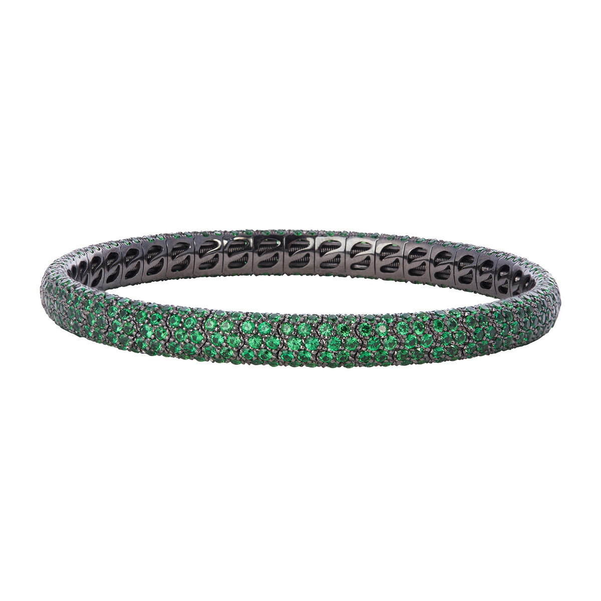 Pavé Stretch Bracelet with Tsavorites | Bracelets