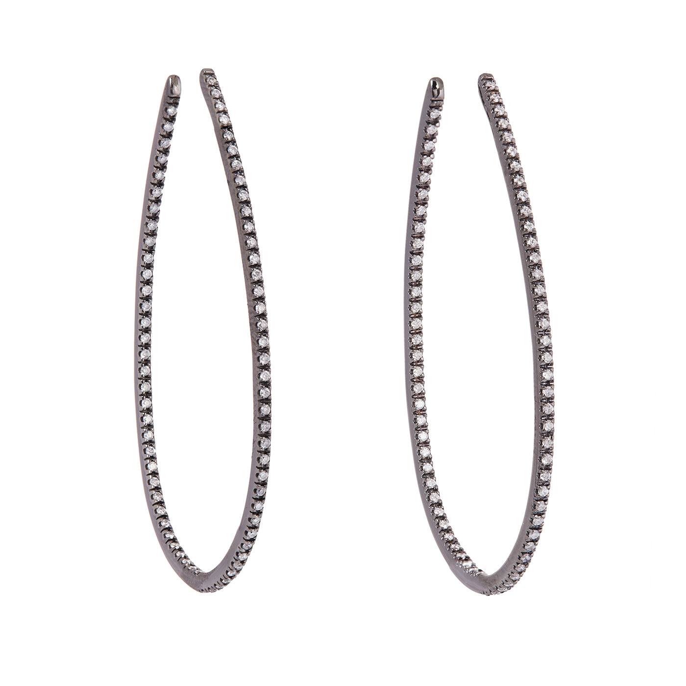 Oval Perfect Hoops | White Gold | Earrings Earrings