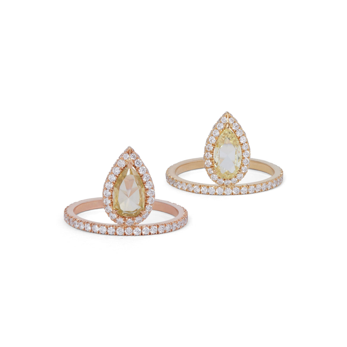Teardrop Rose Gold Diamond Ring