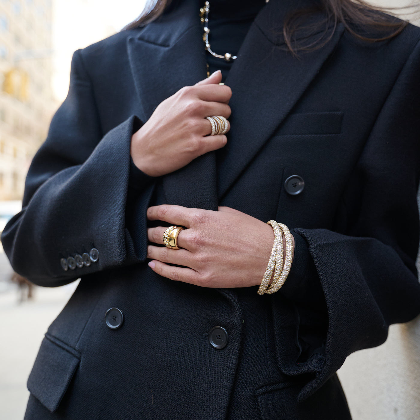 Rolling Bracelet with Diamonds